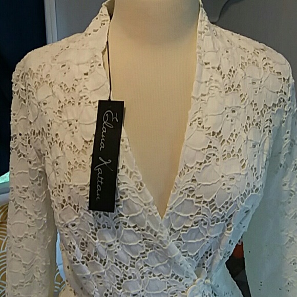 Eluana Kattan queen annes lace peplum blouse - Picture 3 of 8